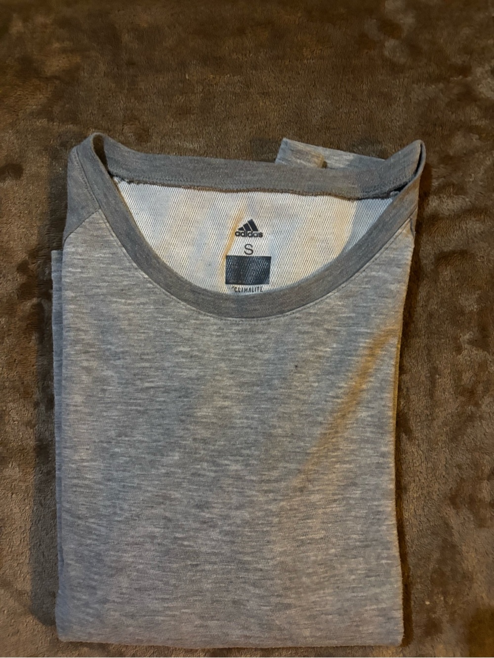 adidas Heather Gray Athletic Crew Tee